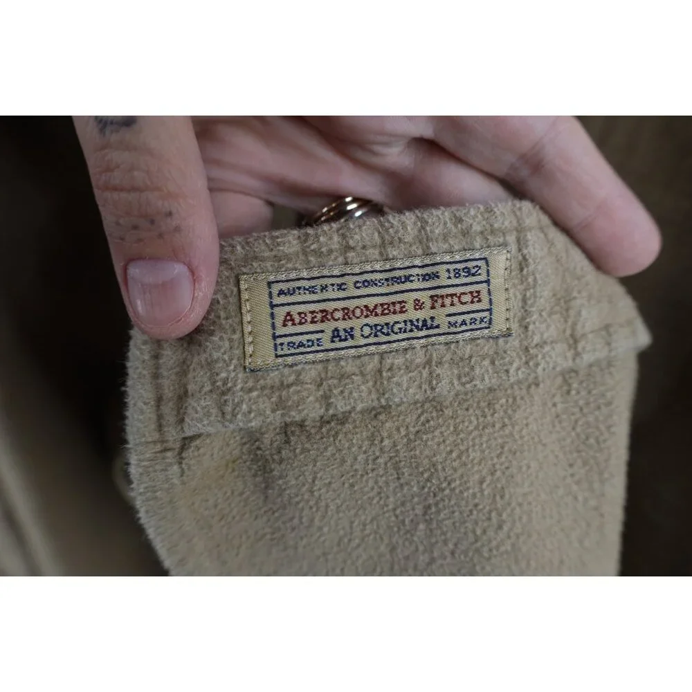 Vtg 90s Abercrombie & Fitch Mens L Distressed Chamois Cloth Button Down Shirt - Picture 4 of 15